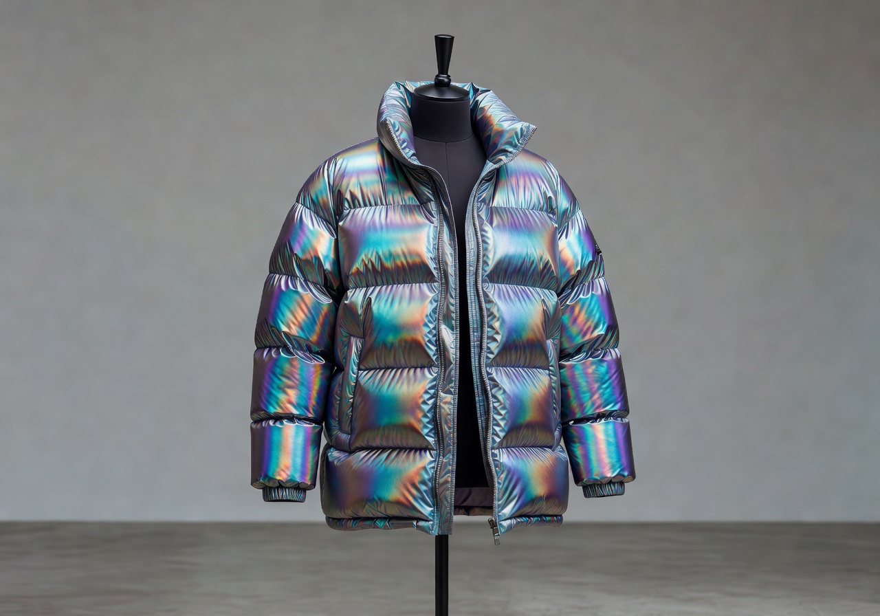 Holographic Puffer Jacket
