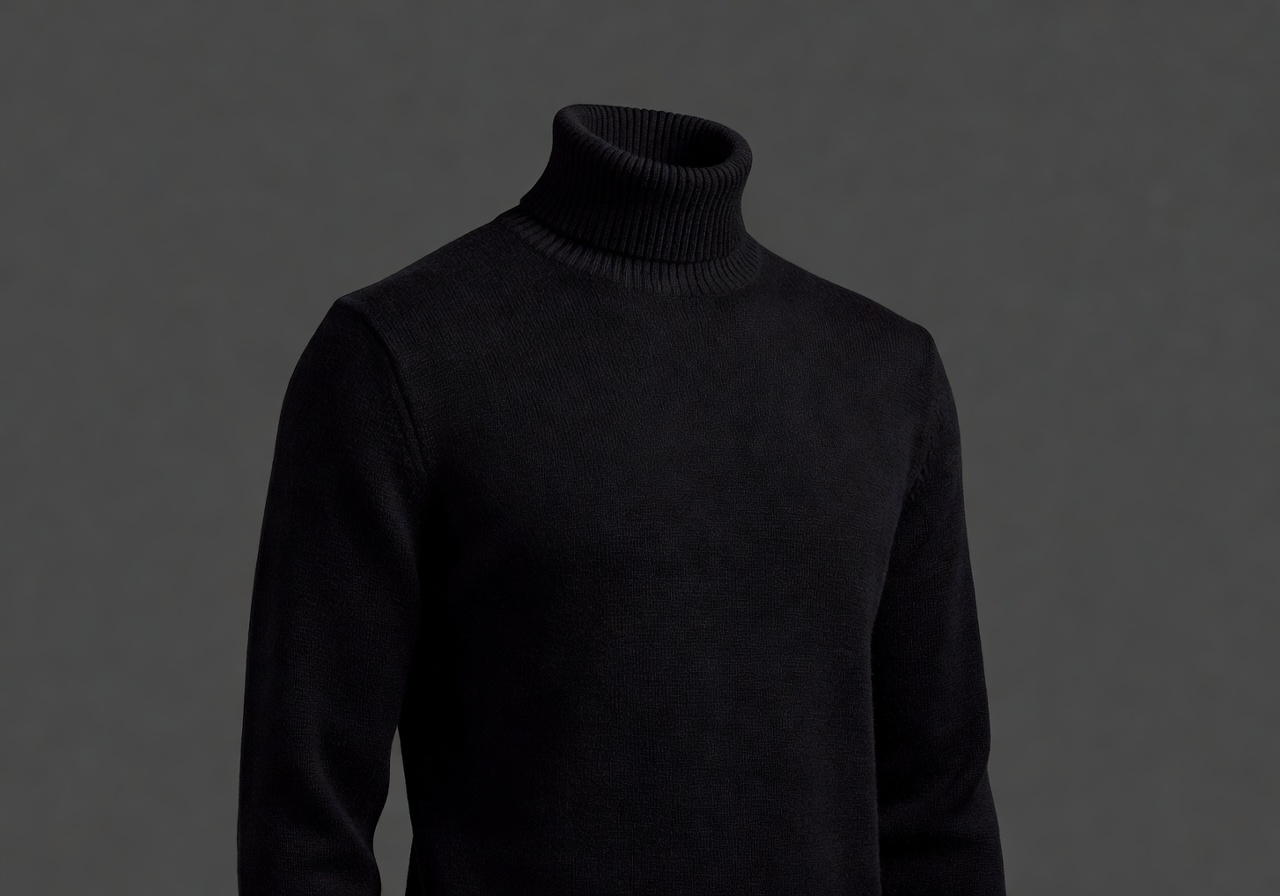 Void Black Turtleneck Sweater